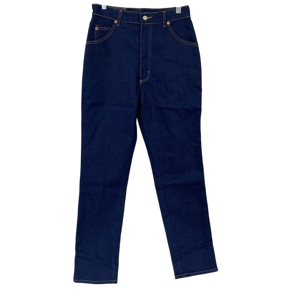 Vintage 80s Lee Riders Mom Jeans Womens 14 Dark Wash High Rise 28x32 (Modern 8)